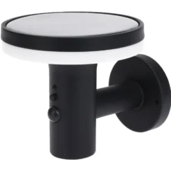 LED Solar Wandleuchte rund mit Bewegungsmelder