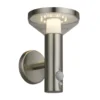 LED Solar Wandleuchte rund 2 W in silber mit Bewegungsmelder