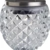 LED Solar Windlicht Glas Kristall Ø 10 cm
