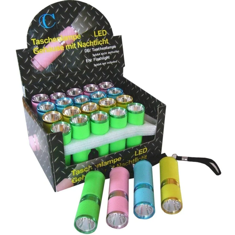 LED-Taschenlampe batteriebetrieben aus Aluminium