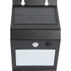 LED-Wandleuchte solarbetrieben schwarz 3 Watt PIR-Sensor