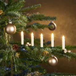 LED-Weihnachtsbaumkerzen kabellos 10 Stück mit Fernbedienung