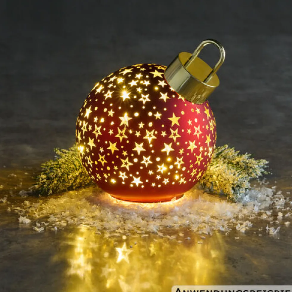 LED-Weihnachtskugel Ø 15 cm, 6-fach sortiert