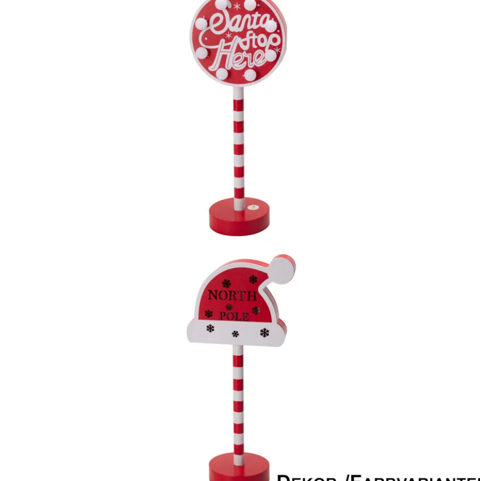 LED-Weihnachtsschild aus Holz 29 cm, 2-fach sortiert