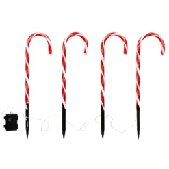 LED-Zuckerstangen-Set 4 Stück batteriebetrieben