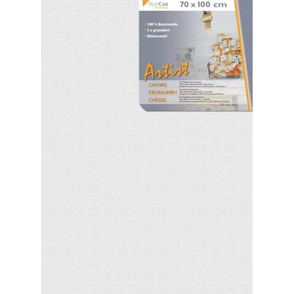 Leinwand Canvas 70 x 100 cm aus 100% Baumwolle 3-fach grundiert