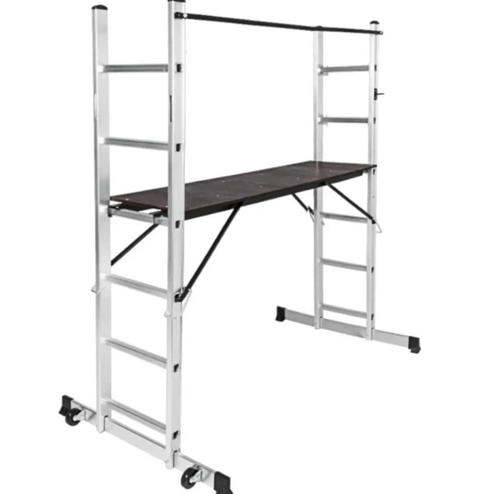 Leitergerüst 3in1 aus Aluminium mit 150 kg Belastbarkeit