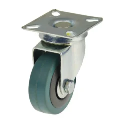 Lenkrolle Ø50mm max.40kg grau Transportrolle Möbelrolle Vollgummi Rolle