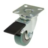 Lenkrolle Ø50mm max.40kg grau Transportrolle Vollgummi Feststellbremse Rolle