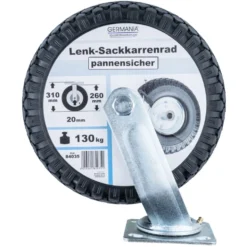 Lenk-Sackkarrenrad 260 mm mit Metallfelge
