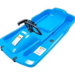 Lenkschlitten "Snow Fox" aus HPE-Kunststoff Eisblau mit Lenkrad