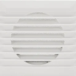 Lüftungsgitter 140 x 140 mm aus weißem Kunststoff