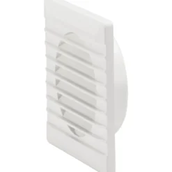 Lüftungsgitter 140 x 140 mm aus weißem Kunststoff