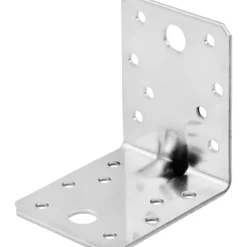 Lochplattenwinkel 70 x 70 x 55 mm aus Edelstahl mit Steg