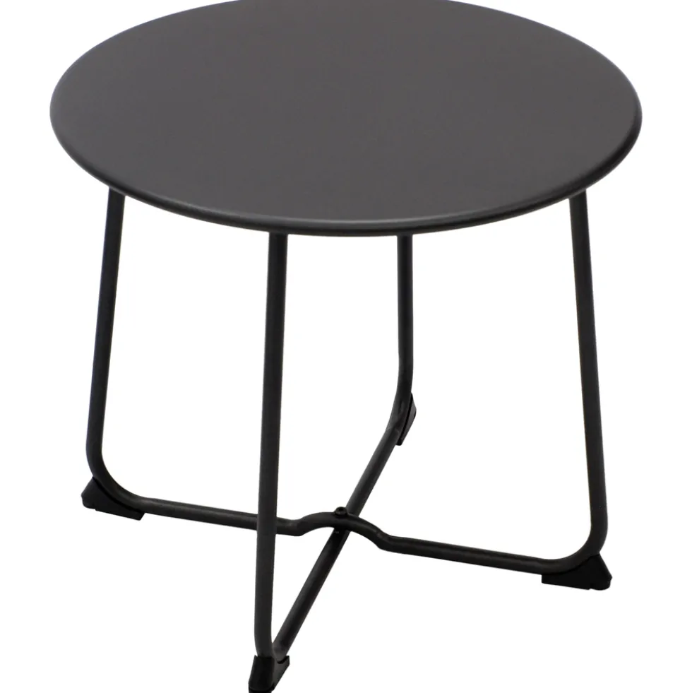 Loungeset 3-teilig, Stahl anthrazit