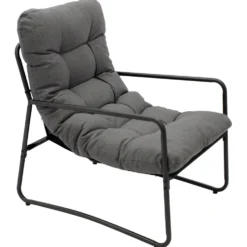 Loungeset 3-teilig, Stahl anthrazit
