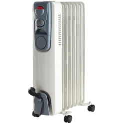 Ölradiator elektrisch mit 3 Heizstufen bis 1500 Watt und Laufrollen