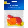 Luftballons Happy Birthday 5 Stück