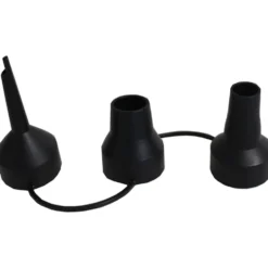 Luftpumpe elektrisch 230 V aus Kunststoff mit drei Adapter