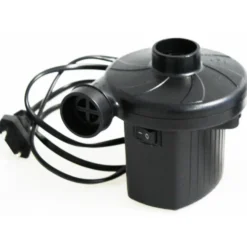Luftpumpe elektrisch 230 V aus Kunststoff mit drei Adapter