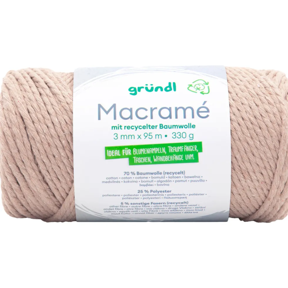 Macramé Garn 330 g beige