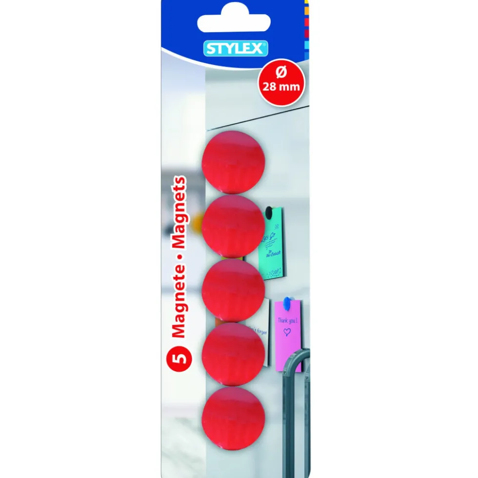 Magnete 5 Stück Ø 28 mm in verschiedenen Farben