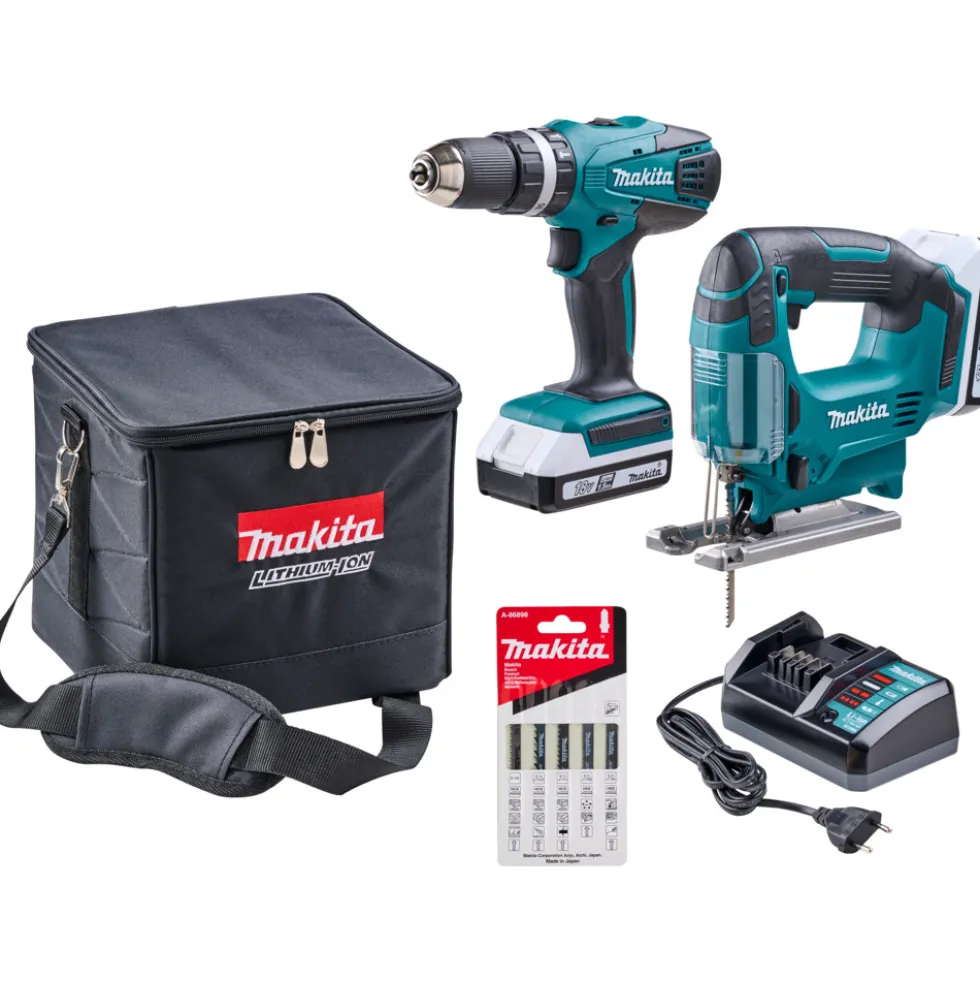 Makita Set Akku-Schlagbohrschrauber und -Stichsäge - DK18113X1