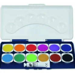 Malkasten mit 12 Farben und 1 Tube