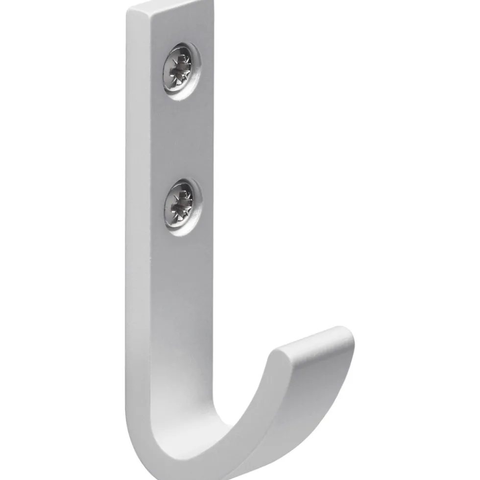 Mantelhaken aus eloxierten Aluminium 70x14x32 mm