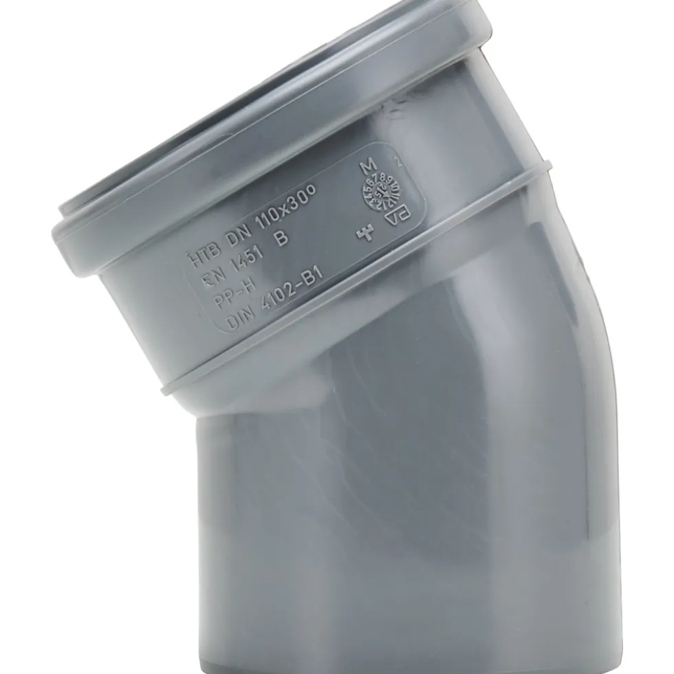 Marley HTB-Abwasserbogen DN 110 mit 30° Winkel