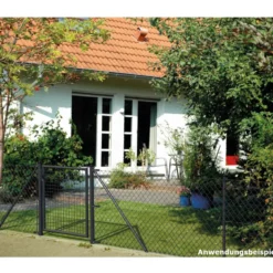 Maschendrahtzaun-Set anthrazit 25 m x 125 cm zum Einbetonieren