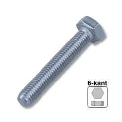 Maschinenschraube A2 10,0 x 50 mm, 6-kant, DIN 933 Sechskantschraube