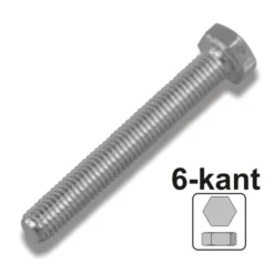 Maschinenschraube 16x35 mm M16 DIN933 galvanisch verzinkt 8.8 Sechskantschraube