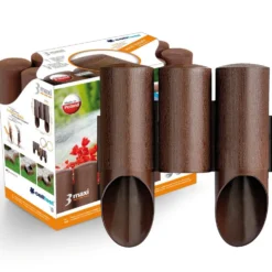 Maxi Rasenkante Palisade 2,1 m braun 3er 24,2 cm