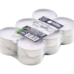 Maxi-Teelichter 12er Pack weiß