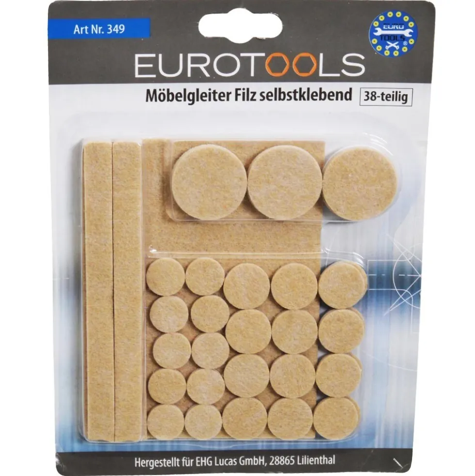 Möbelgleiter-Set aus Filz 38-teilig in Beige