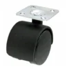 Möbelrolle Lenkrolle Ø40mm PVC Tragkraft 25kg schwarz Transportrolle Laufrolle