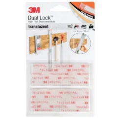 3M Druckverschluss 4 Streifen je 1,9 x 10 cm, transluzent und selbstklebend