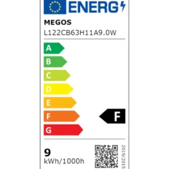 MEGOS LED-Lampe 9 Watt in Birnenform