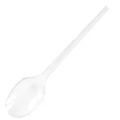 Mehrweg-Löffel 50 Stück aus transparentem Kunststoff 18,5 cm lang