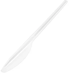 Mehrweg-Messer 50 Stück aus transparentem Kunststoff 18,5 cm lang