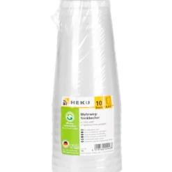 Mehrweg-Trinkbecher 10 Stück klar 0,4 Liter