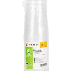 Mehrweg-Trinkbecher 10 Stück klar 0,2 Liter