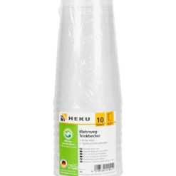 Mehrweg-Trinkbecher 10 Stück klar 0,3 Liter