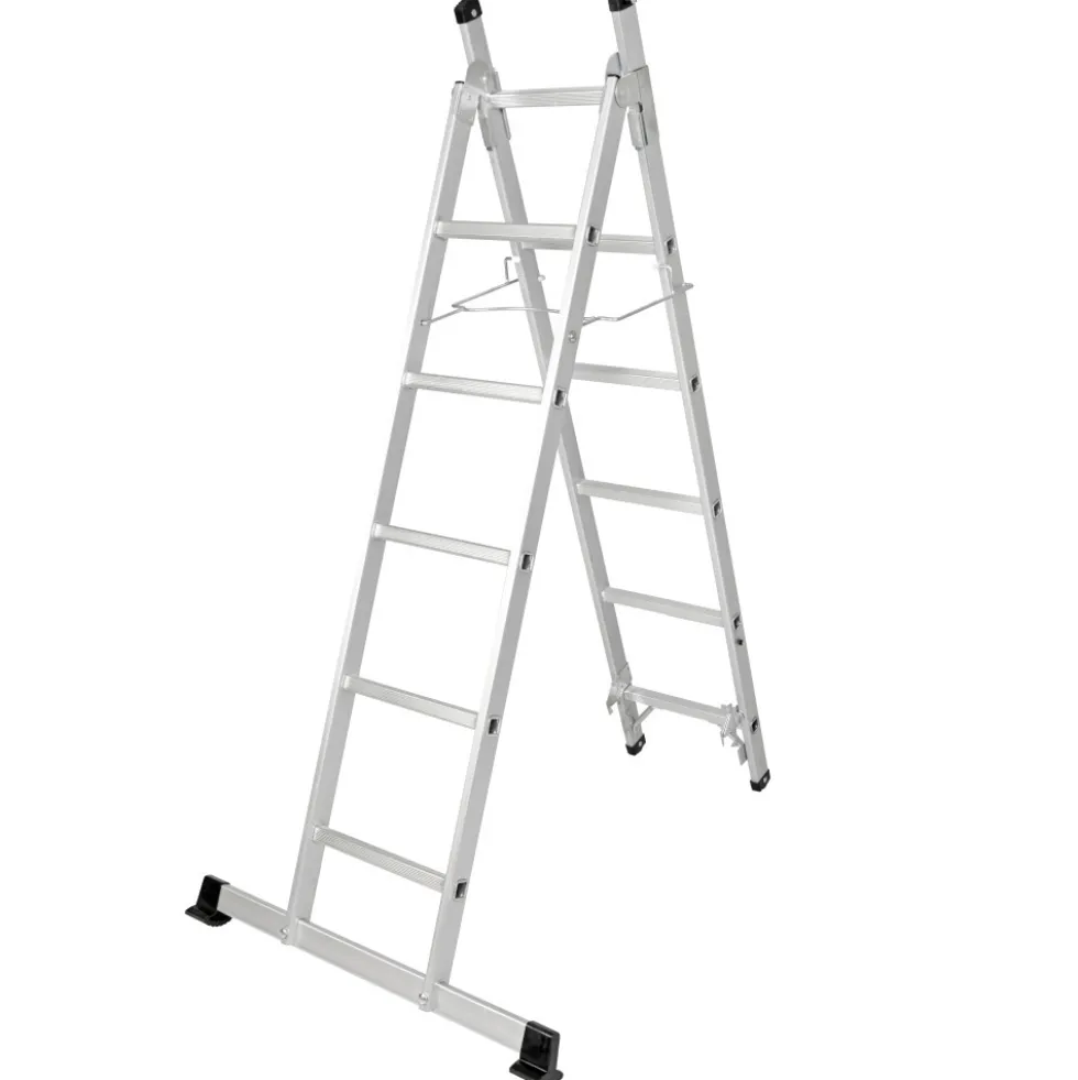Mehrzweckleiter 3in1 aus Aluminium mit 5+6 Sprossen
