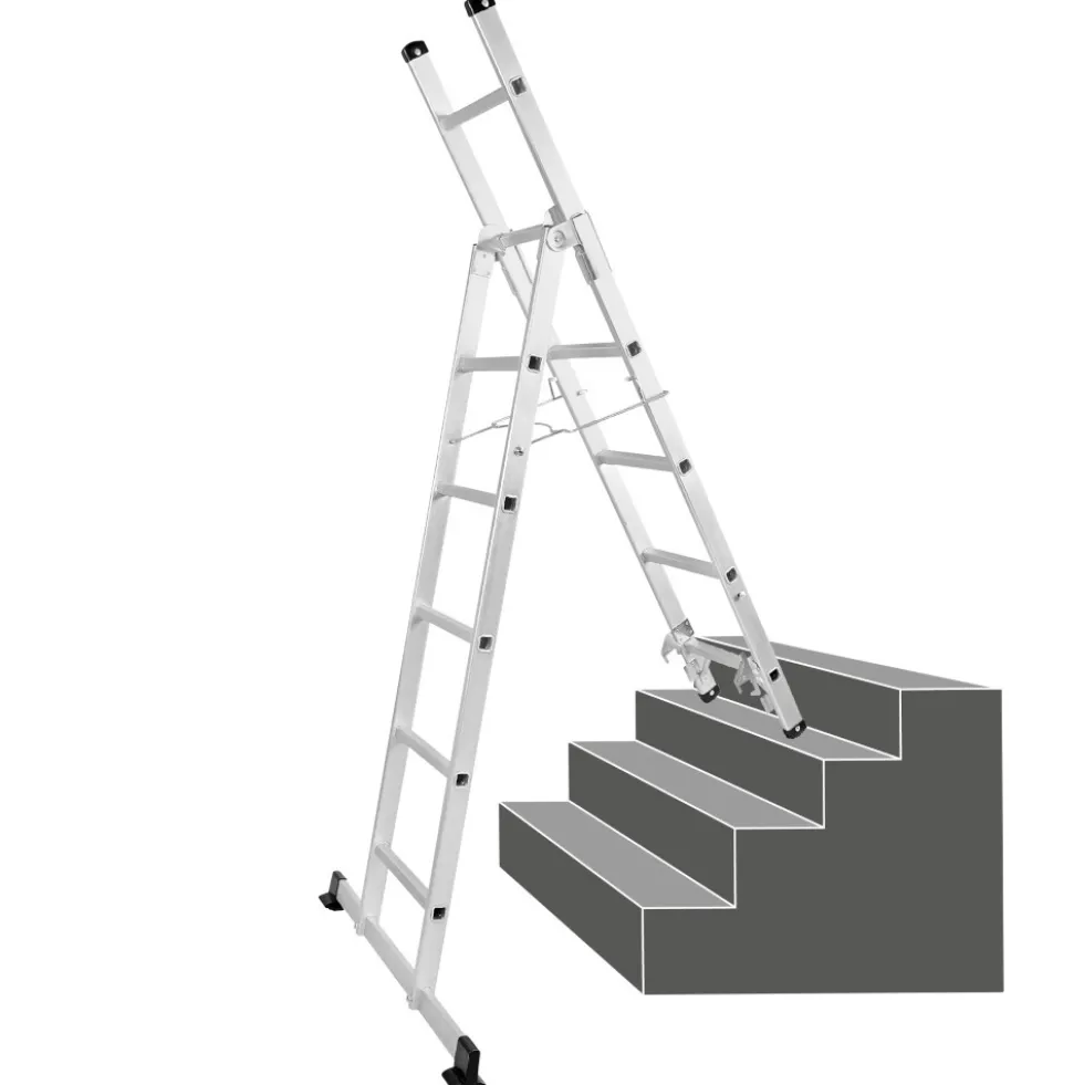 Mehrzweckleiter 3in1 aus Aluminium mit 5+6 Sprossen