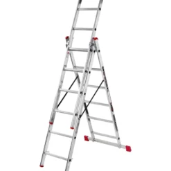 Mehrzweckleiter mit 3x6 Sprossen aus Aluminium