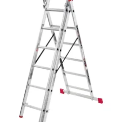 Mehrzweckleiter mit 3x6 Sprossen aus Aluminium
