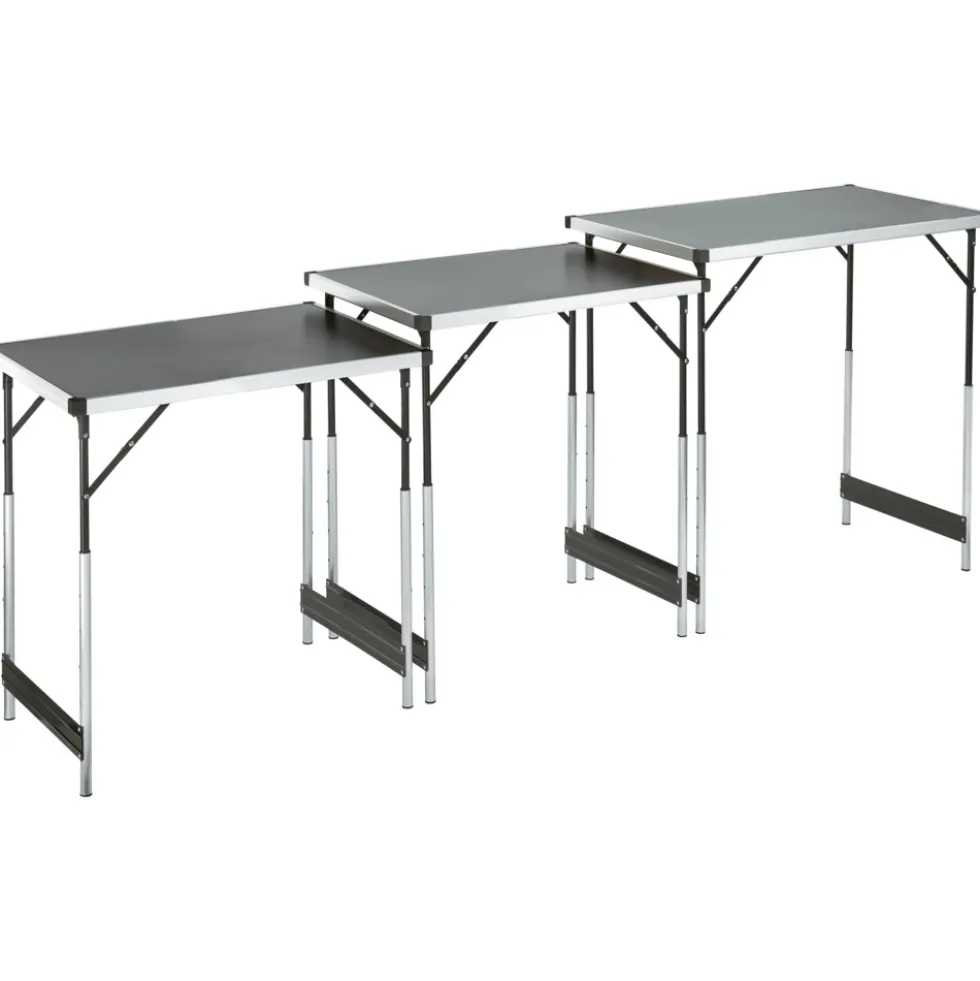 Mehrzwecktisch 3-teilig mit Aluminiumgestell