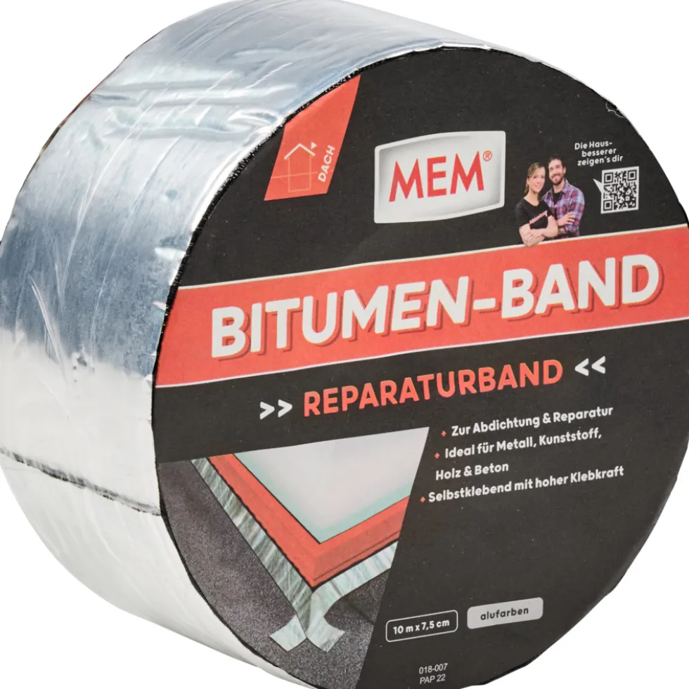 MEM Bitumen-Band Alufarben 7,5cm x 10m
